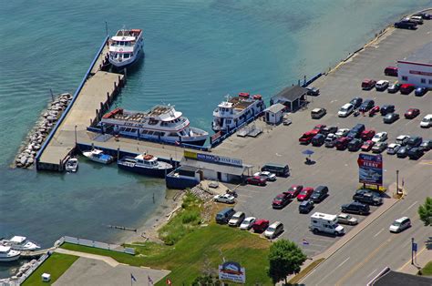 Starline ferry - 556 E. Central Avenue. Mackinaw City, MI 49701. Directions. Guests staying overnight on Mackinac Island should proceed directly to our Mackinaw City dock for luggage and parking assistance. Overnight parking options are noted below. All guests entering our gated dock area will have a 60 minute grace period free of charge for loading and ...